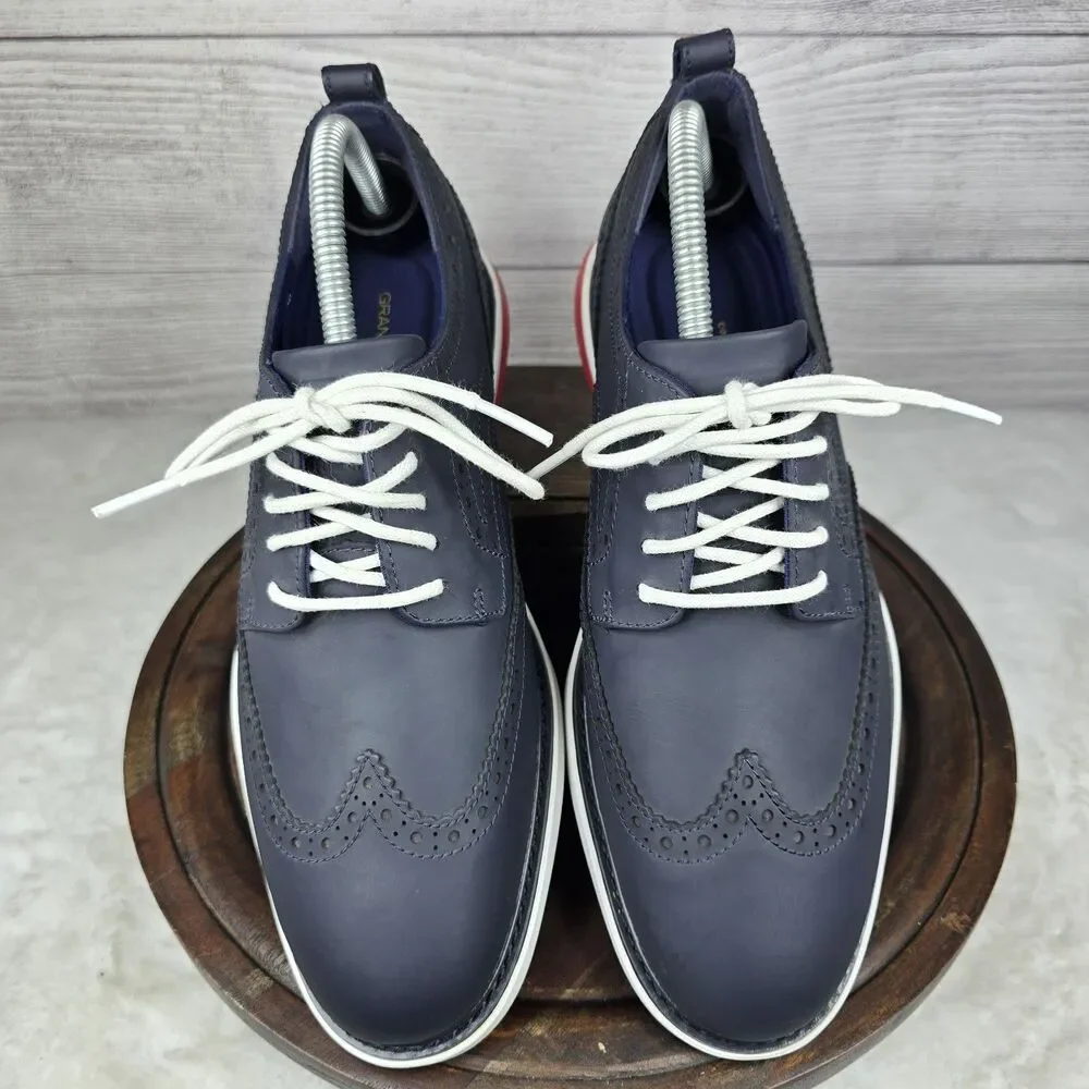 Cole Haan Grand Evolution Mens 8M Sneakers Blue Wingtip Oxford Shoes C26318